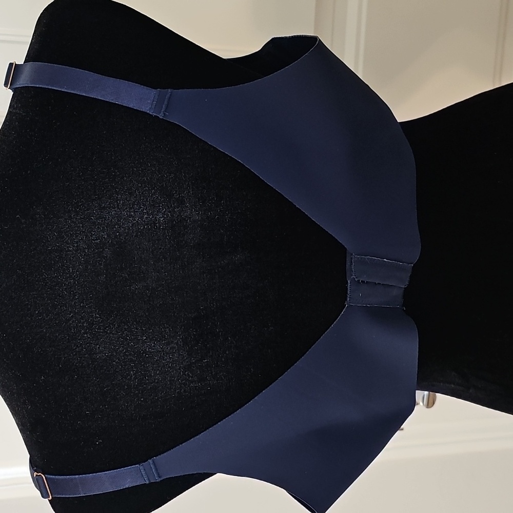 Soma Vanishing Back Navy Blue Bra View 2